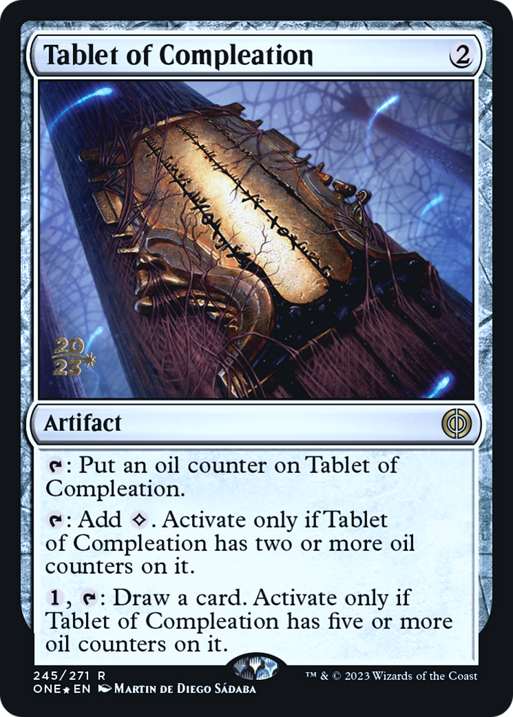 Tablet of Compleation (PRE-245S) - Phyrexia: All Will Be One Promos Foil