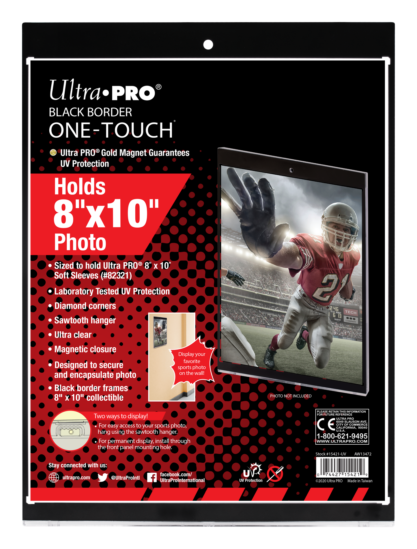 Ultra PRO: UV One-Touch Magnetic Holder - 8" x 10" (Photo - Black Border)