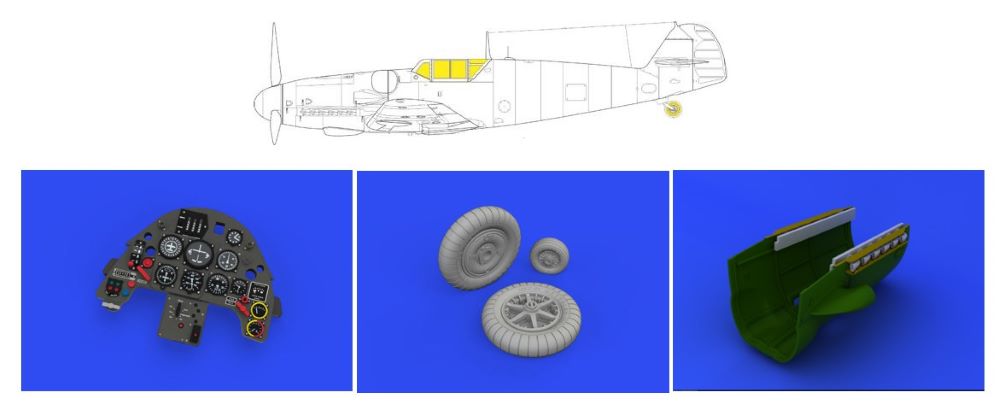 Eduard 634031 1/32 Aircraft- Bf109G2 LooKplus for RVL (Mask, Photo-Etch & Resin)