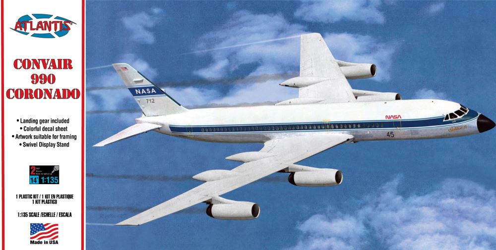 Atlantis Models 254 1/135 Convair 990 Coronado Jet Airliner (formerly Revell)