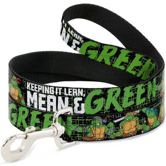 Dog Leash - Classic TMNT Group Pose6/KEEPING IT LEAN, MEAN & GREEN Black/Green/White