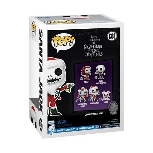 Funko Pop! 1383 - Nightmare Before Christmas 30th Anniversary Santa Jack Scented Vinyl Figure - Entertainment Earth Exclusive