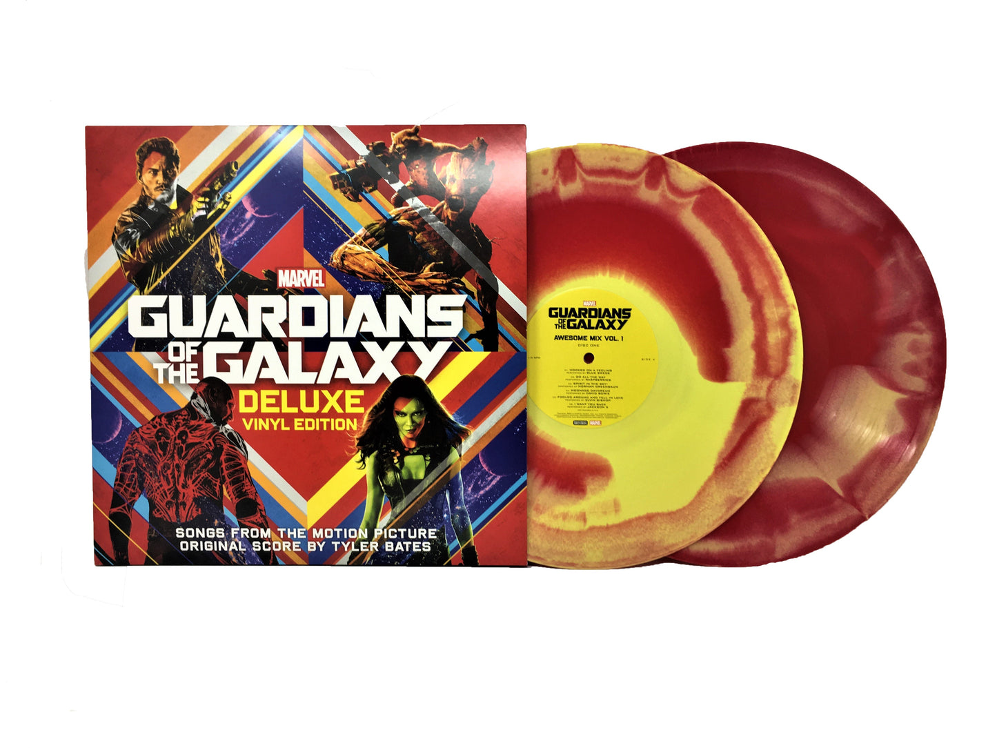 Guardians of the Galaxy Deluxe Vinyl Edition (Red & Yellow Swirl)