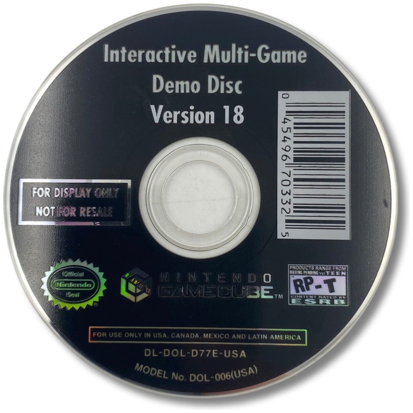 Interactive Multi-Game Demo Disc Version 18 - Nintendo GameCube (LOOSE)