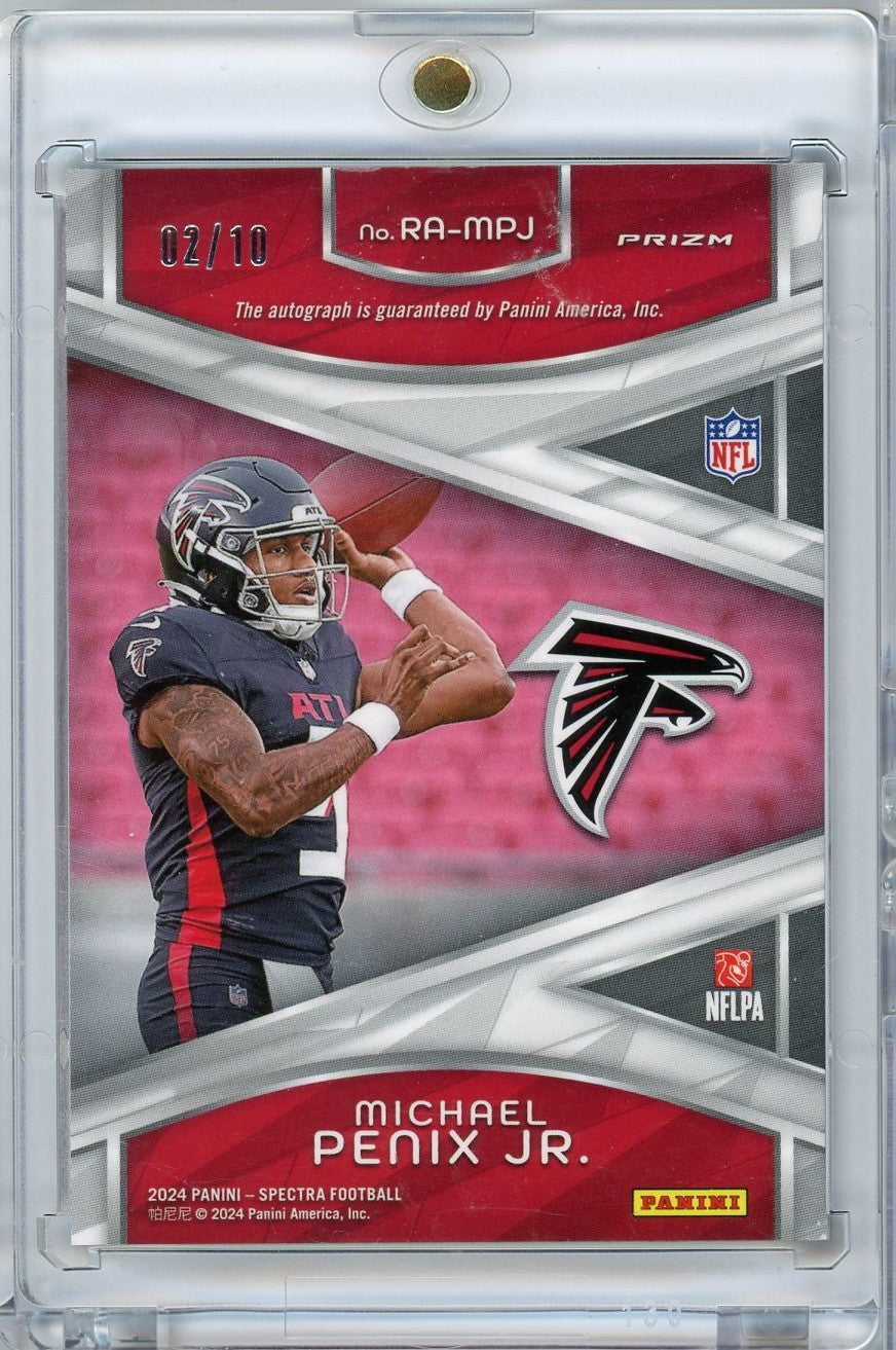 2024 Panini Spectra Orange Auto Michael Penix Jr #RAMPJ /10 Rookie RC Football Card - Golden Apple Comics