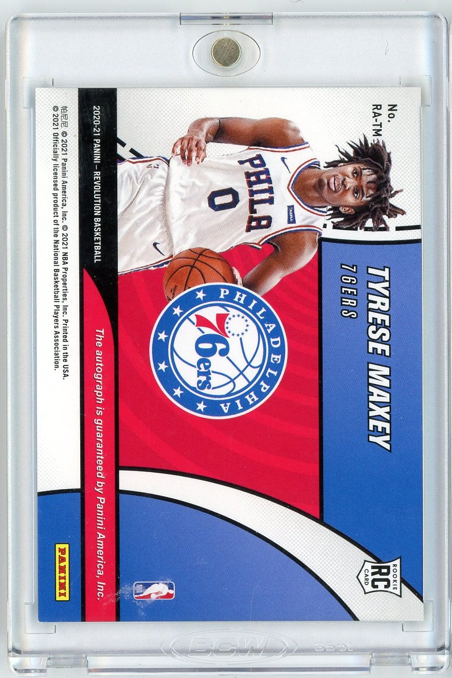 2020 Panini Revolution Tyrese Maxey #RA-TM Autograph Rookie RC Basketball Card - Golden Apple Comics