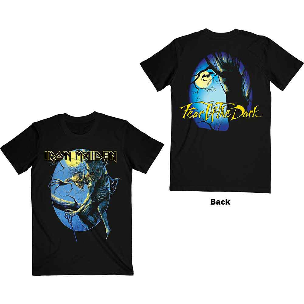 Fear of the Dark Oval Eddie Moon (T-Shirt)