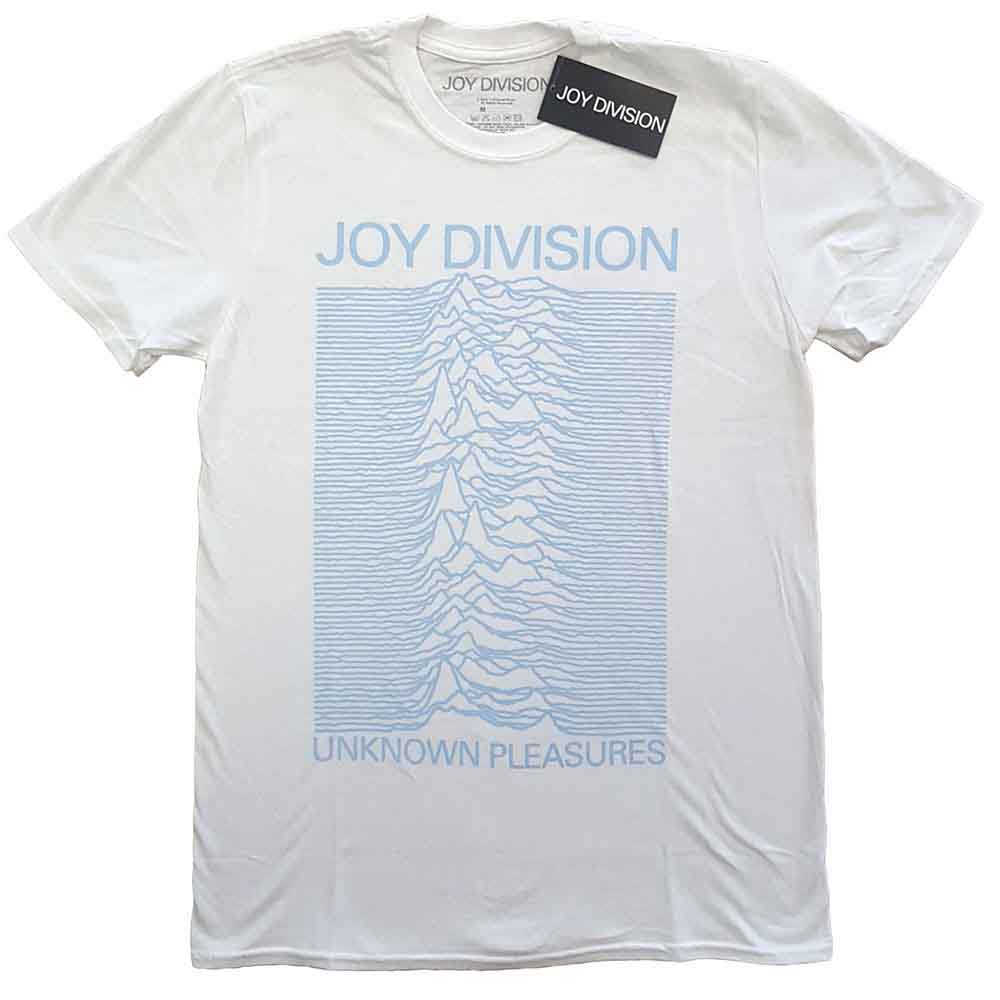 Unknown Pleasures Blue on White (T-Shirt)