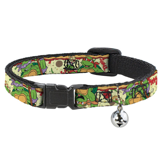 Cat Collar Breakaway with Bell - Classic TMNT Turtle Pizza