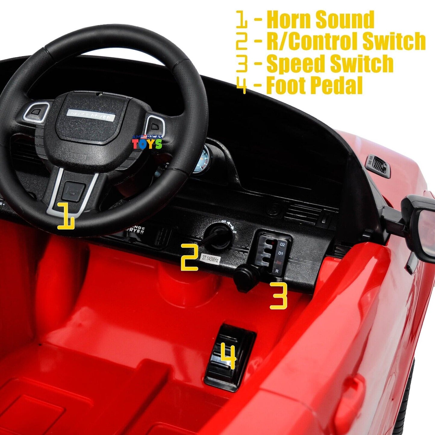 Licensed Land Rover R/C Ride On Car with MP3 Player for Kids - Available in Multiple Colors