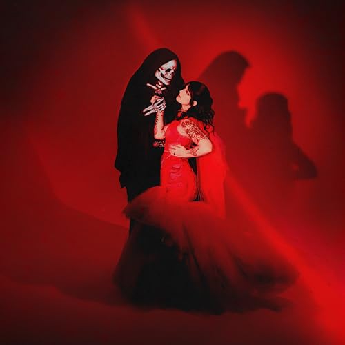 Kissing Death (Half Red/Half Black w/ Black Splatter) (Vinyl)