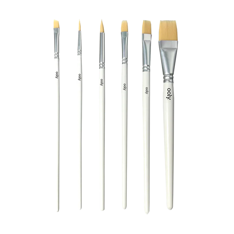 Chroma Blends Watercolor Paint Brushes - Set of 6 - Golden Apple Comics