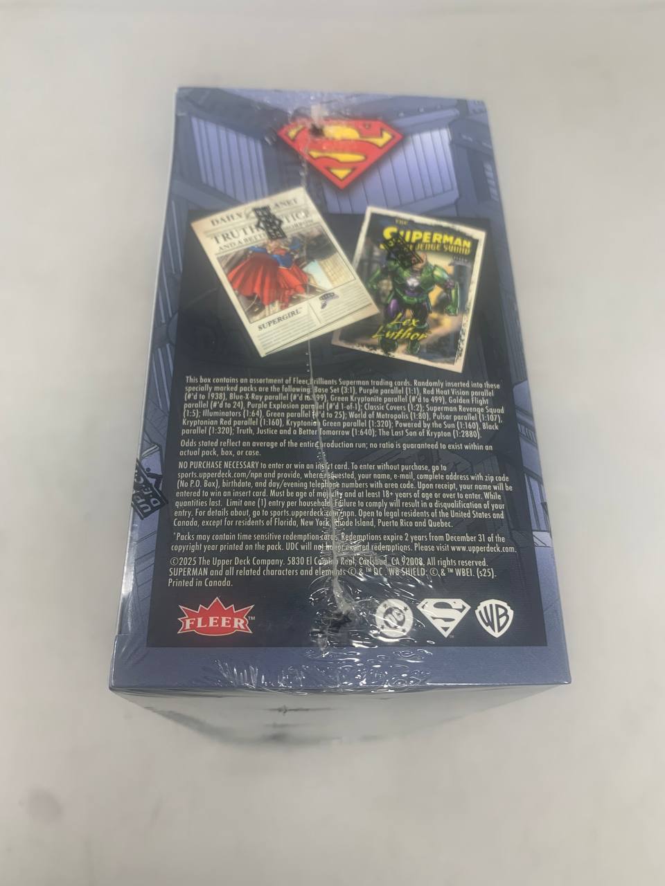Superman Fleer Brilliants Trading Cards Upper Deck 2025 Mega Box 14 Packs - Golden Apple Comics