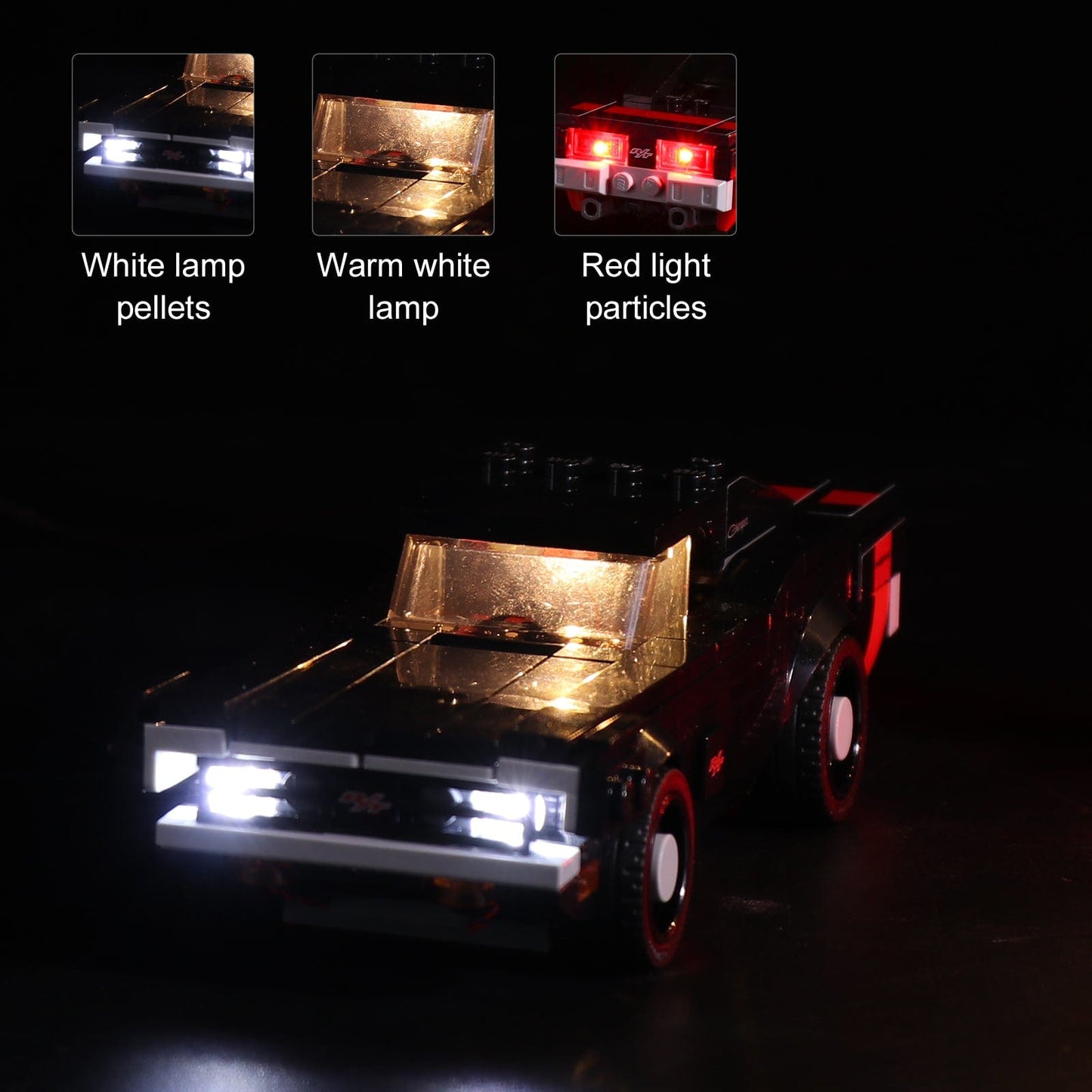 LEGO Dodge Challenger SRT Demon Charger R/T #75893 Light Kit