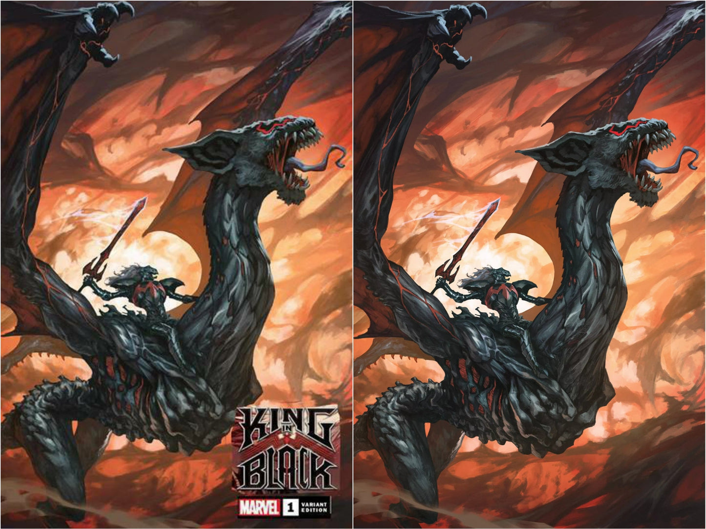 KING IN BLACK #1 SSCO SKAN SRISUWAN KNULL DRAGON TRADE DRESS & VIRGIN 2020VARIANT SET