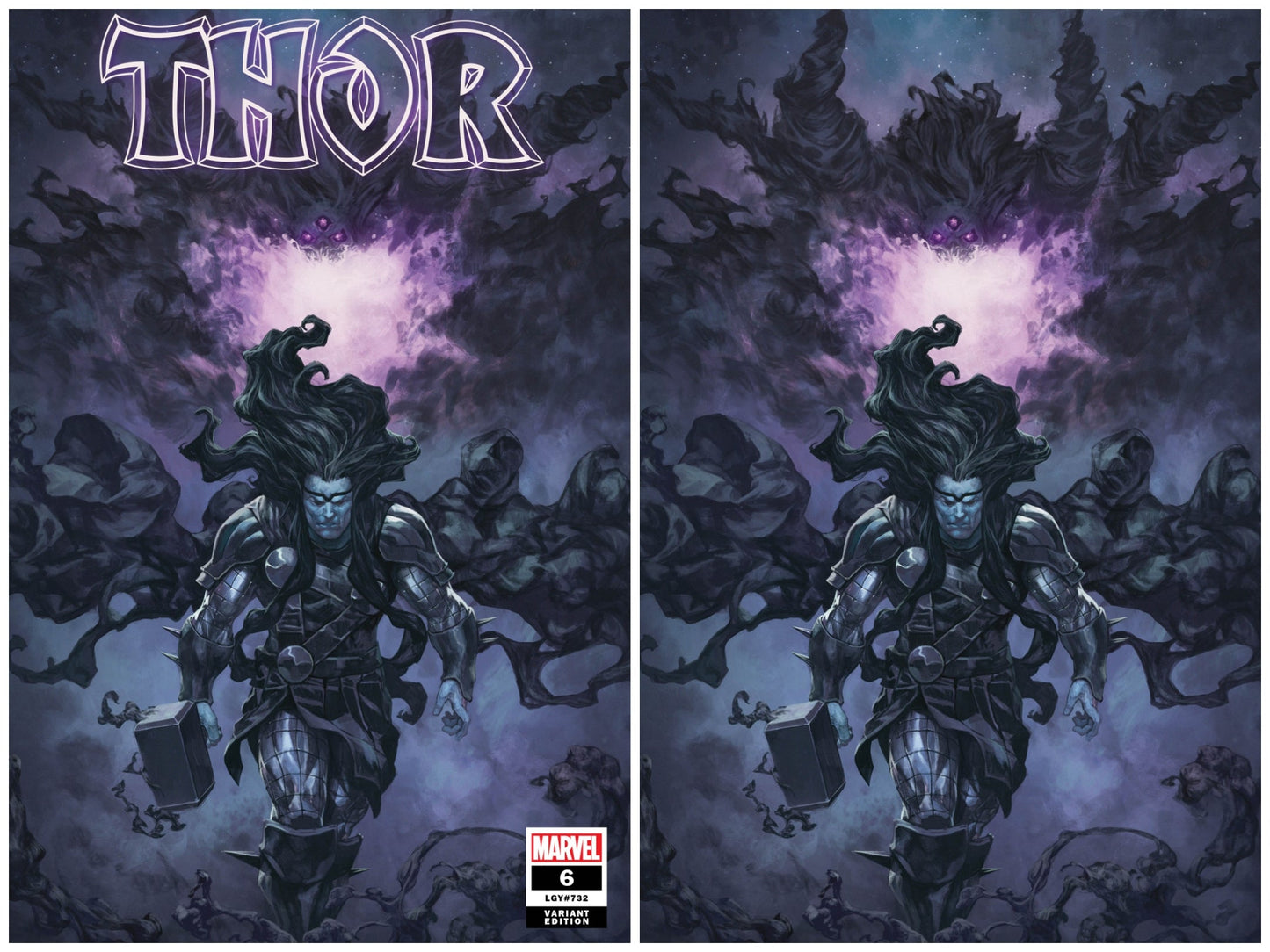 THOR #6 SSCO EXCLUSIVE SKAN SRISUWAN BLACK WINTER TRADE DRESS + VIRGIN VARIANT SET 2020