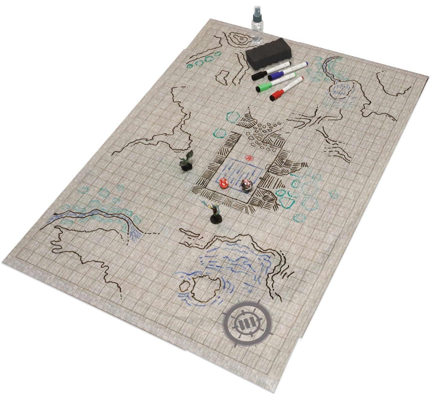 Enhance: Grid Mat Campaign Kit - Stone Terrain - Golden Apple Comics