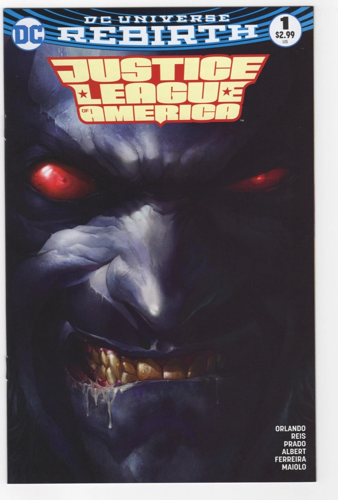 Justice League Of America #1 Francesco Mattina Lobo Variant (02/22/2017) Dc