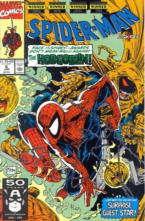 Spider-Man 6 Marvel 1991 NM+ 9.6 Todd McFarlane Hobgoblin Ghost Rider - Golden Apple Comics