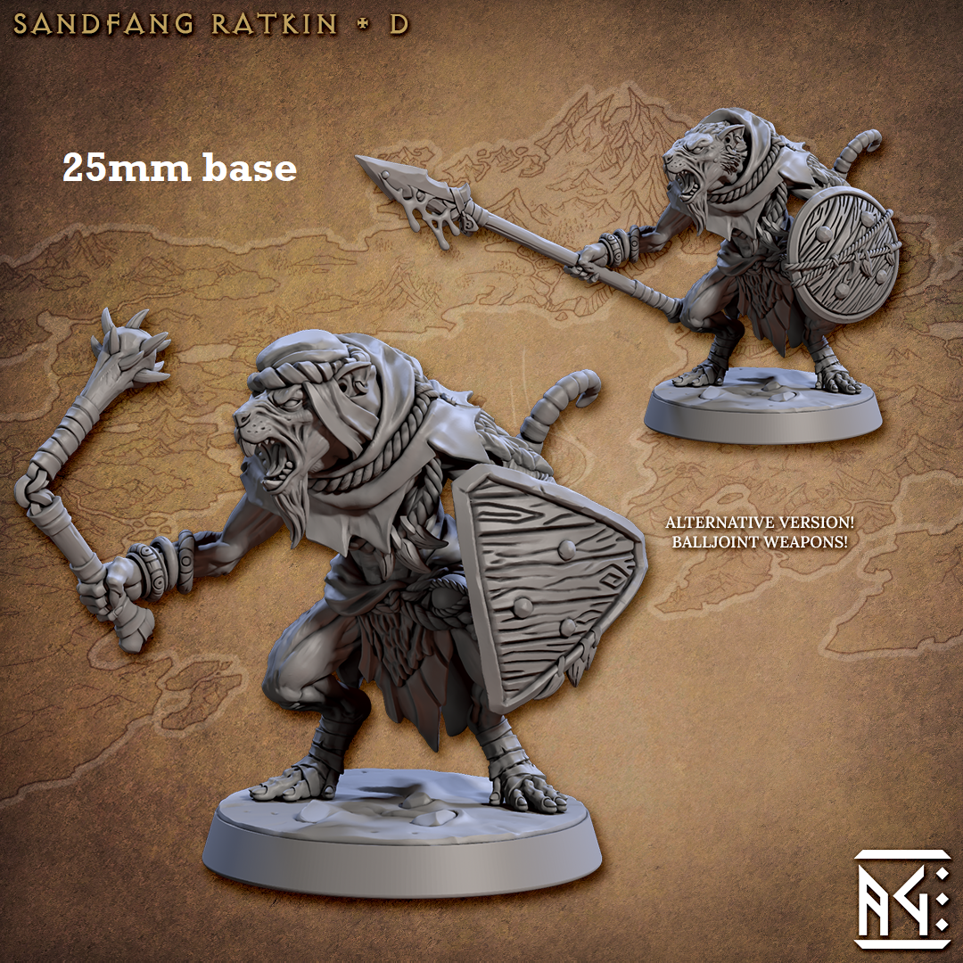 Sandfang Ratkin: Sculpt D (Male Ratkin Soldier) - Golden Apple Comics