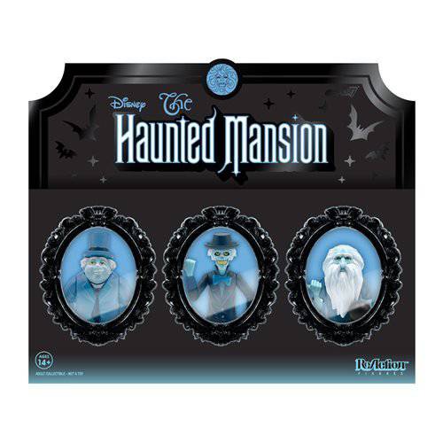 Super7 Haunted Mansion Hitchhiking Ghosts 3 3/4-Inch ReAction Figure Set of 3 - SDCC Exclusive