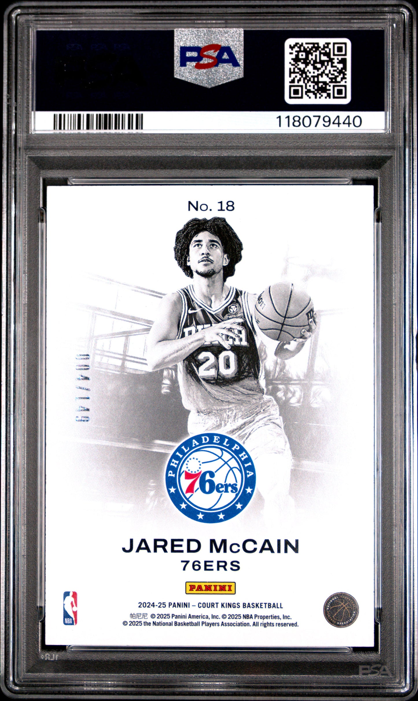 Graded 2024 Panini Court Kings Jared McCain #18 Works In Progress Ruby /149 Rookie RC Basketball Card PSA 10 Gem Mint