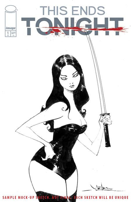 This Ends Tonight #1 (Of 3) F 1:500 Jae Lee Convention Sketch Variant (07/16/2025) Image