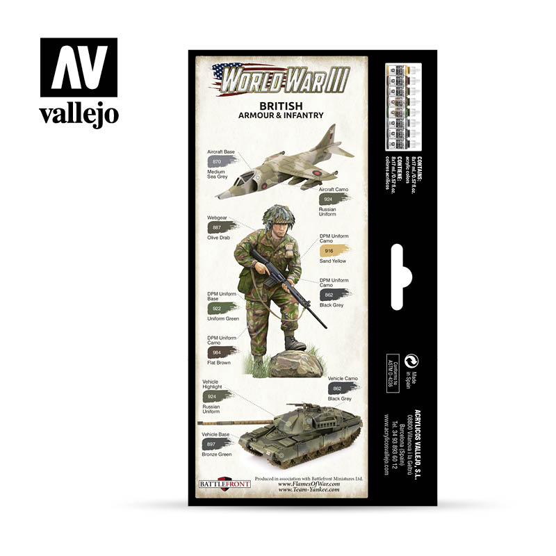 Model Color: WWIII Paint Set - British Armour & Infantry - Golden Apple Comics