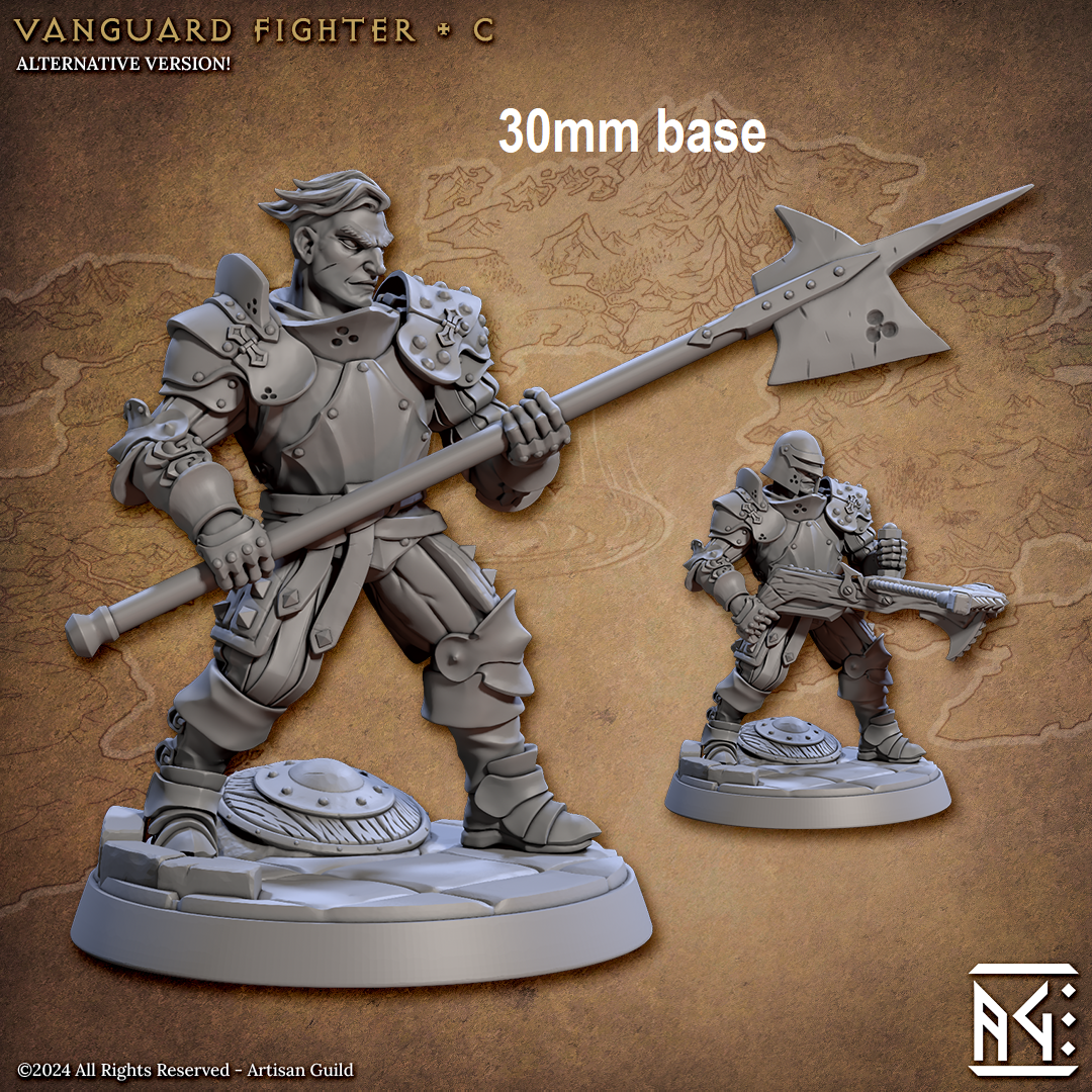 Vanguard Fighter: Base Sculpt C (Male Human Fighter) - Golden Apple Comics