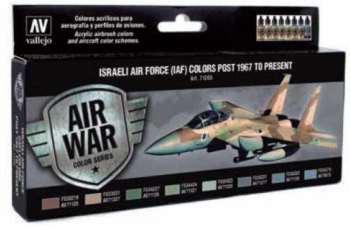 Vallejo 71203 17ml Bottle IAF Post 1967 to Present Model Air Paint Set (8 Colors