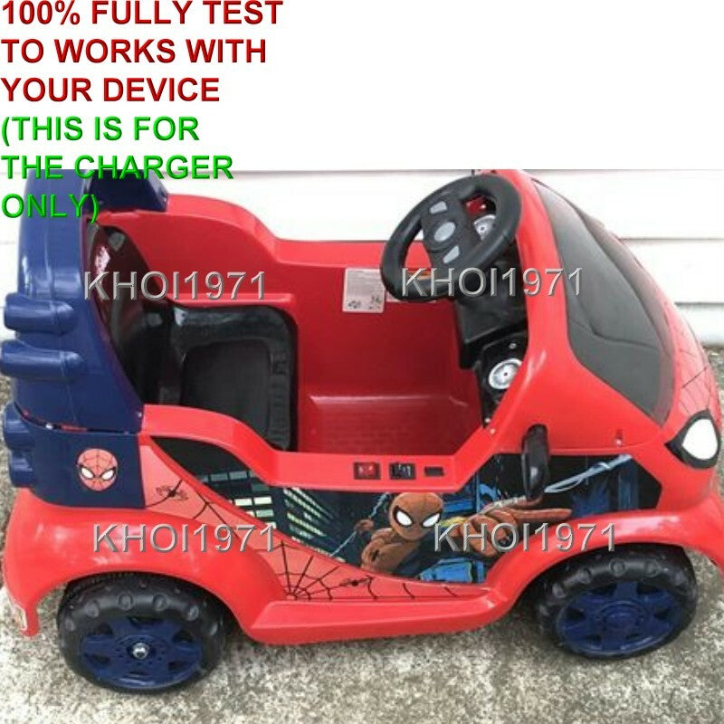 AC Adapter Charger for 6V Battery Ride-On Spider-Man Car Model 8802-08