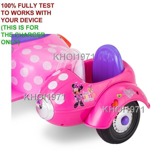 AC Wall Charger Adapter for KT1464WM Kid Trax Minnie Mouse Scooter Side Car Ride-On