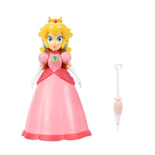 World of Nintendo 4" Action Figure - Princess Peach with umbrella