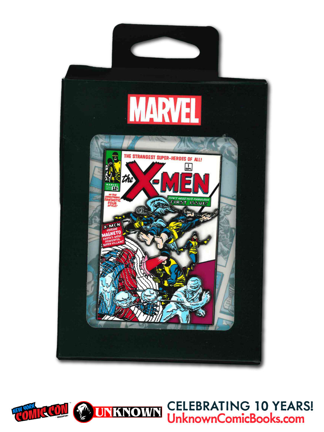 3" X-MEN #1 1963 Enamel Pin NYCC 2026 | Unknown Comics Exclusive (10/28/2026) - Golden Apple Comics