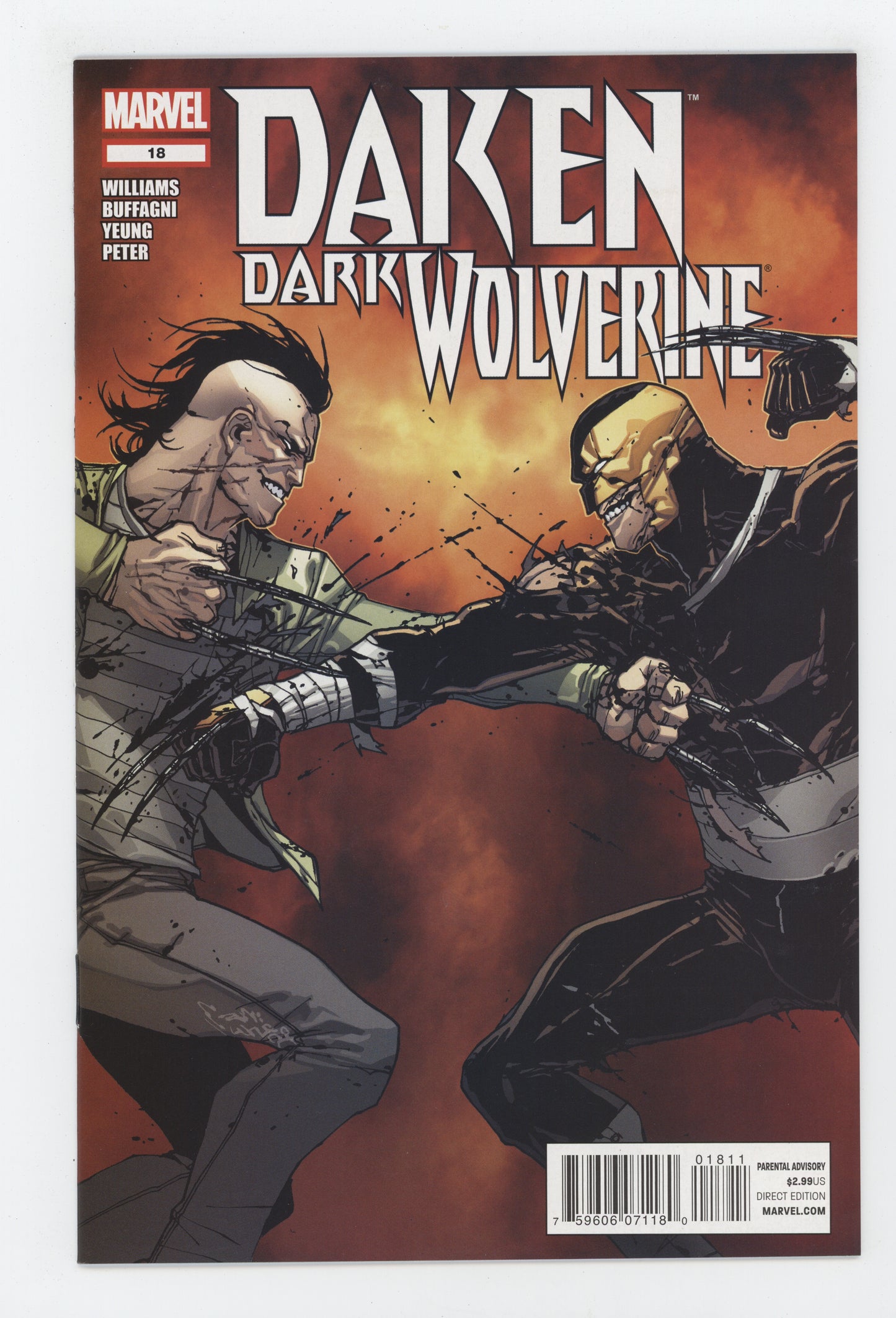 DAKEN DARK WOLVERINE #18 MARVEL 2012 Giuseppe Camuncoli ROB WILLIAMS