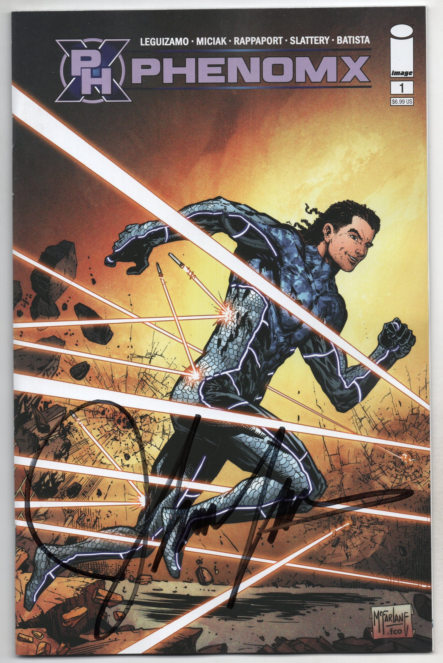 Phenom X #1 B Todd Mcfarlane Variant SIGNED John Leguizamo (11/10/2021) Image - Golden Apple Comics