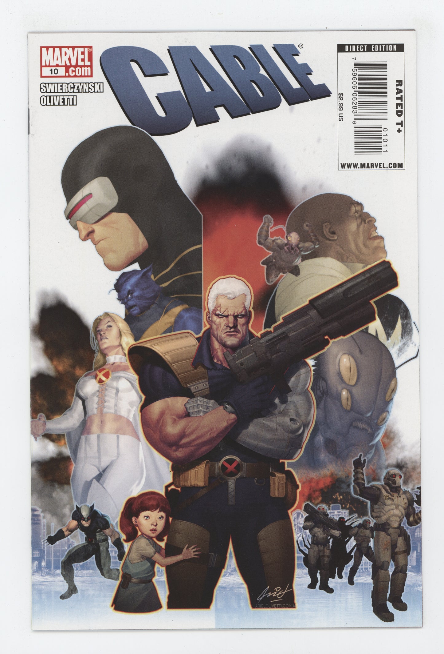 CABLE #10 MARVEL 2008 Ariel Olivetti DUANE SWIERCZYNSKI