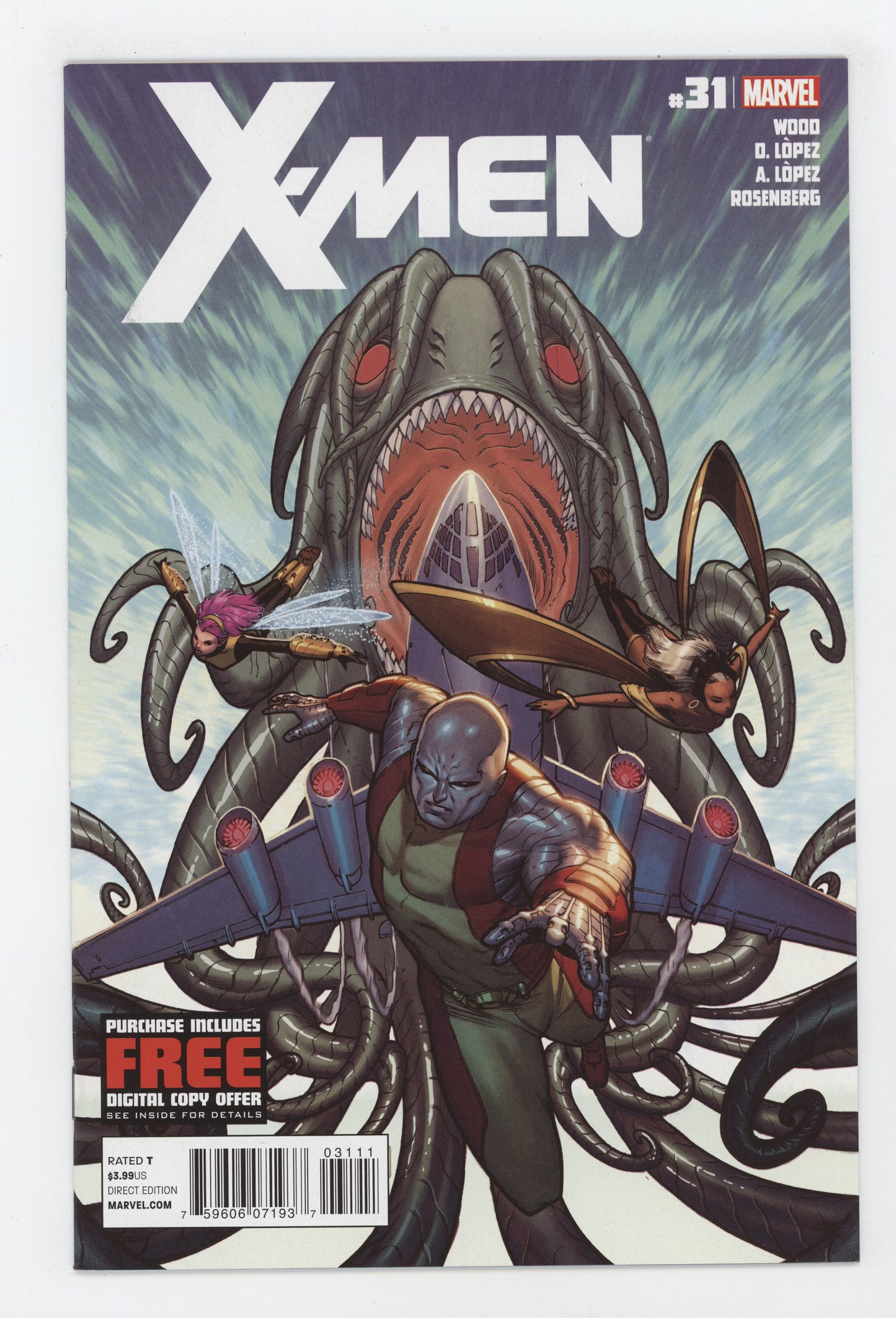 X-MEN #31 MARVEL 2012 Jorge Molina Brian Wood - Golden Apple Comics