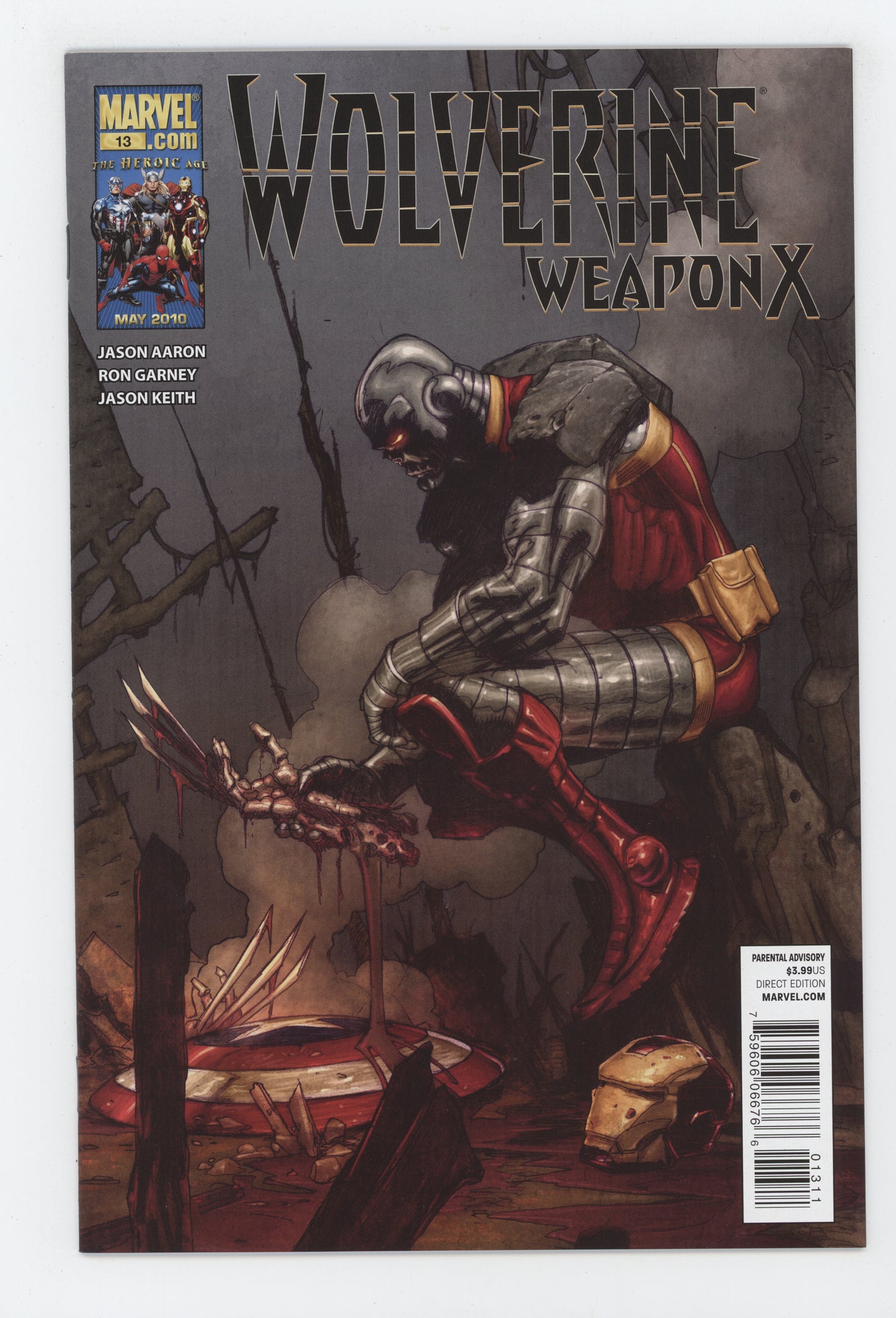 WOLVERINE WEAPON X #13 MARVEL 2010 Ron Garney JASON AARON