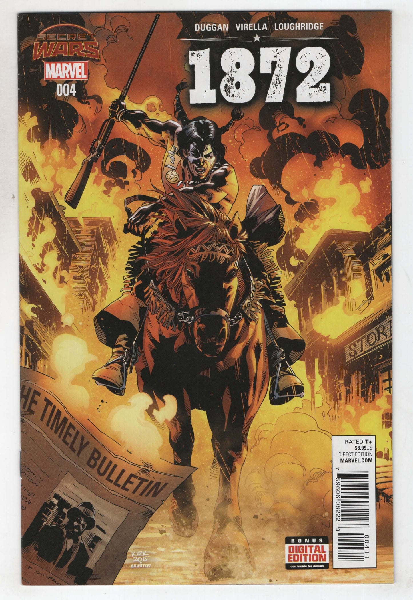 1872 #4 Marvel 2015 Red Wolf Hulk Secret Wars Leonard Kirk Gerry Duggan