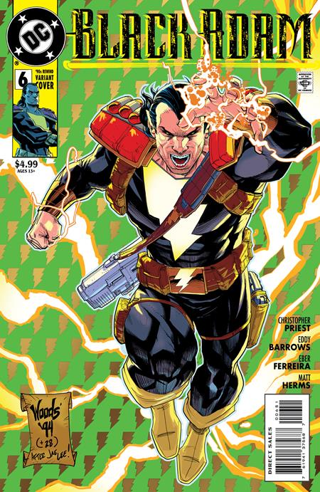 Black Adam #6 D Carlo Barberi 90S Cover Month Card Stock Variant (11/15/2022) Dc
