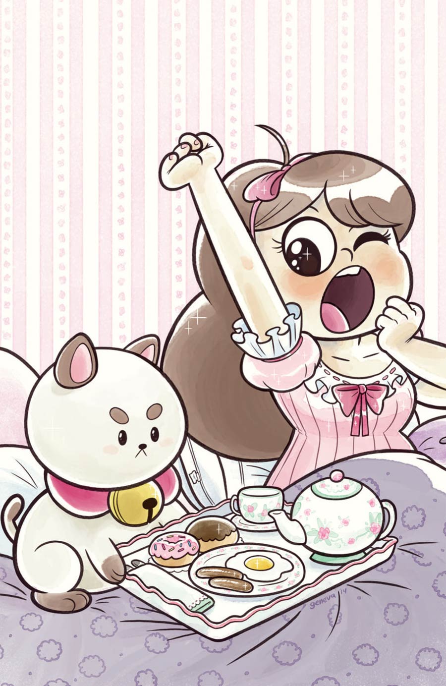BEE AND PUPPYCAT #7 BOOM 2014 GENEVA HODGSON VIRGIN VARIANT DONUT - Golden Apple Comics