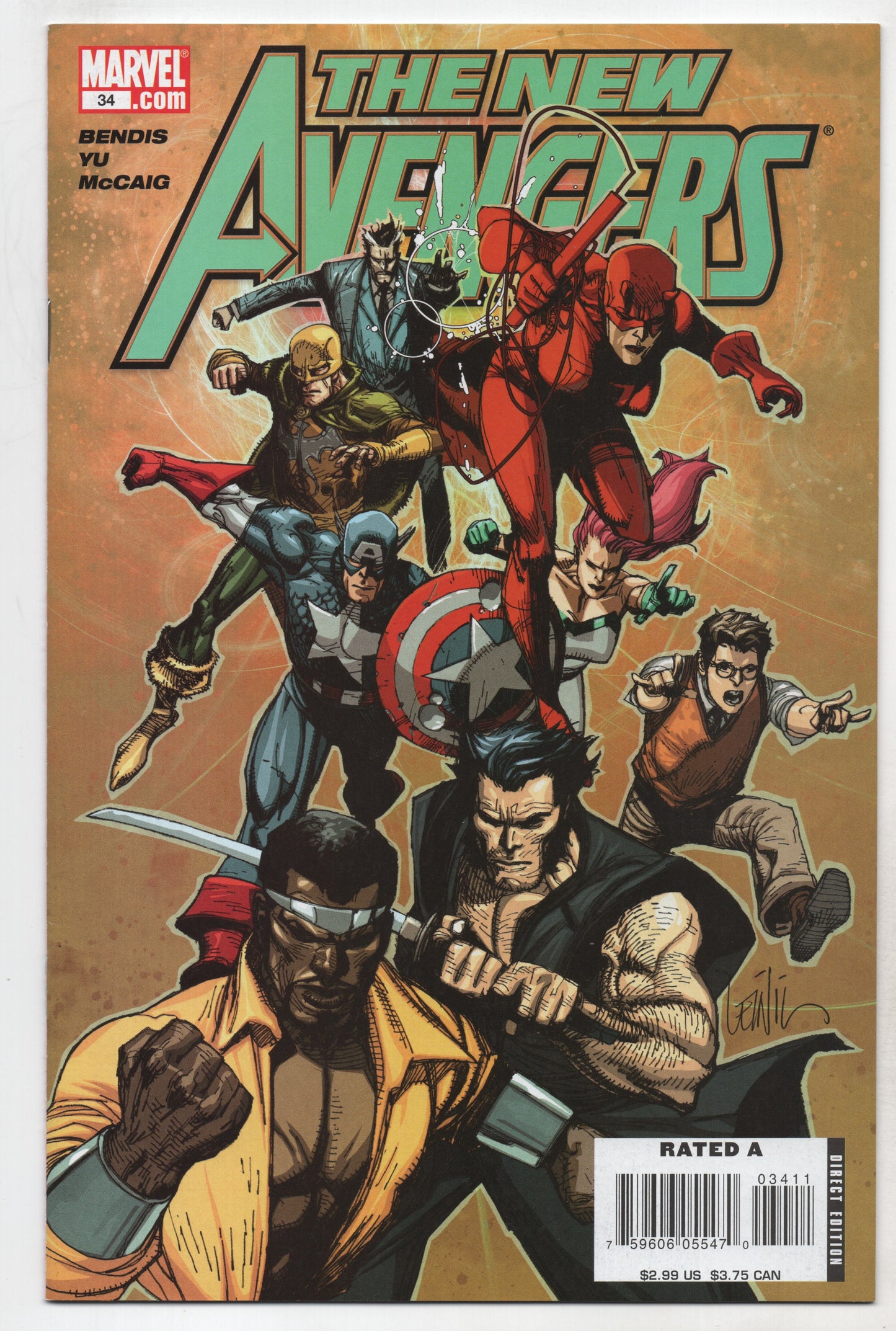 New Avengers 34 1st Series Marvel 2007 NM Leinil Francis Yu Wolverine - Golden Apple Comics