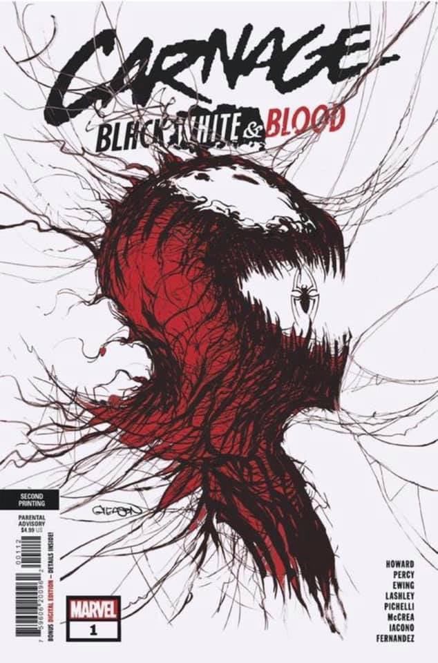 Carnage Black White And Blood #1 (Of 4) 2nd Print Patrick Gleason Variant (05/05/2021) Marvel - Golden Apple Comics