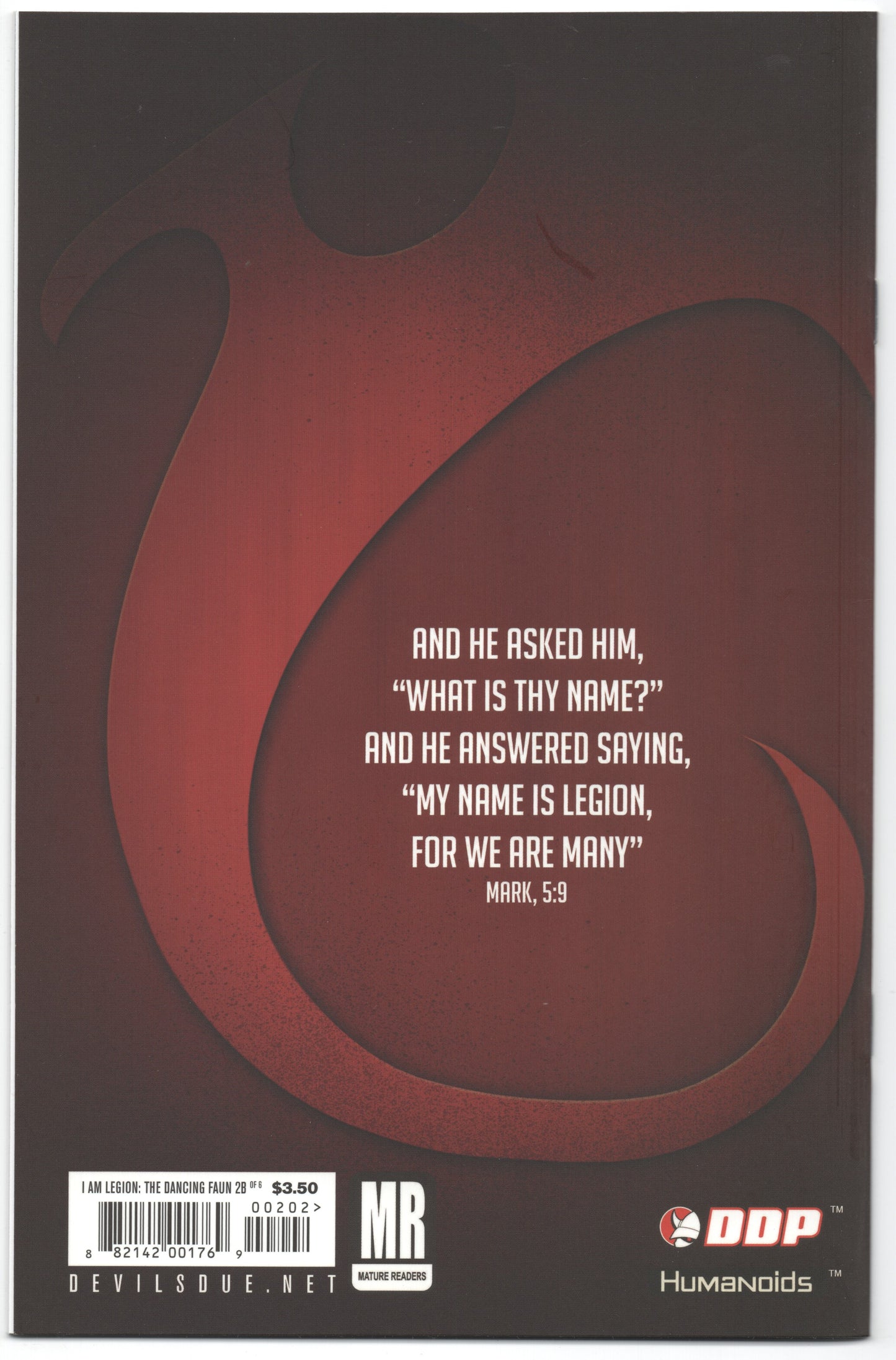 I Am Legion 2 B Devils Due 2009 NM John Cassaday