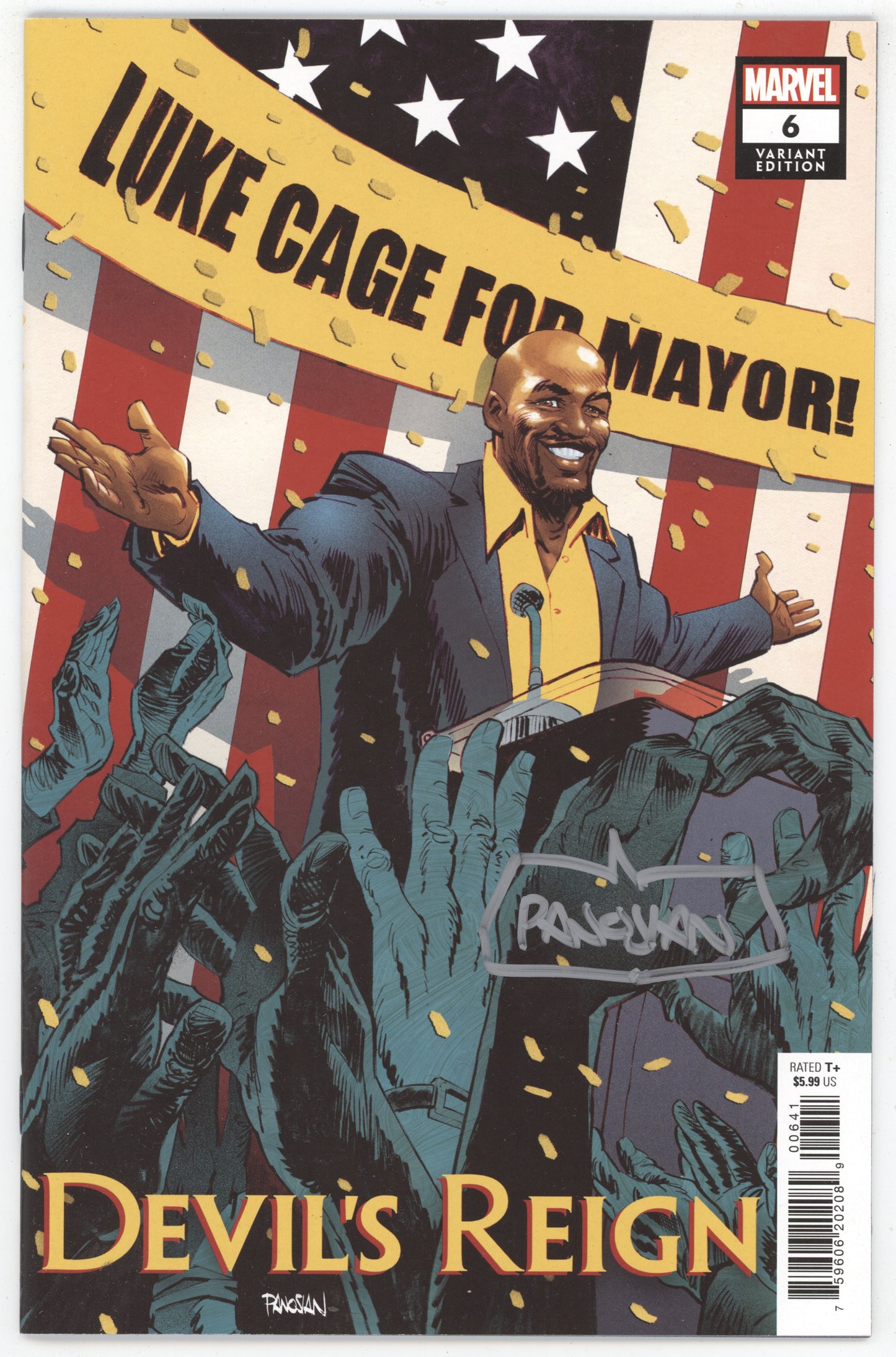 Devil'S Reign #6 C Dan Panosian Spoiler Variant SIGNED Dan Panosian Marvel - Golden Apple Comics