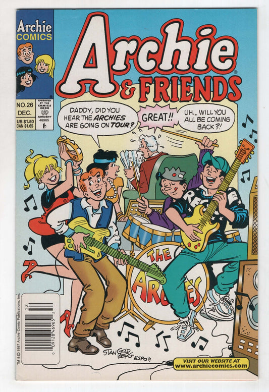 Archie And Friends 26 1997 VF NM Jughead Reggie Betty Veronica Band Newsstand