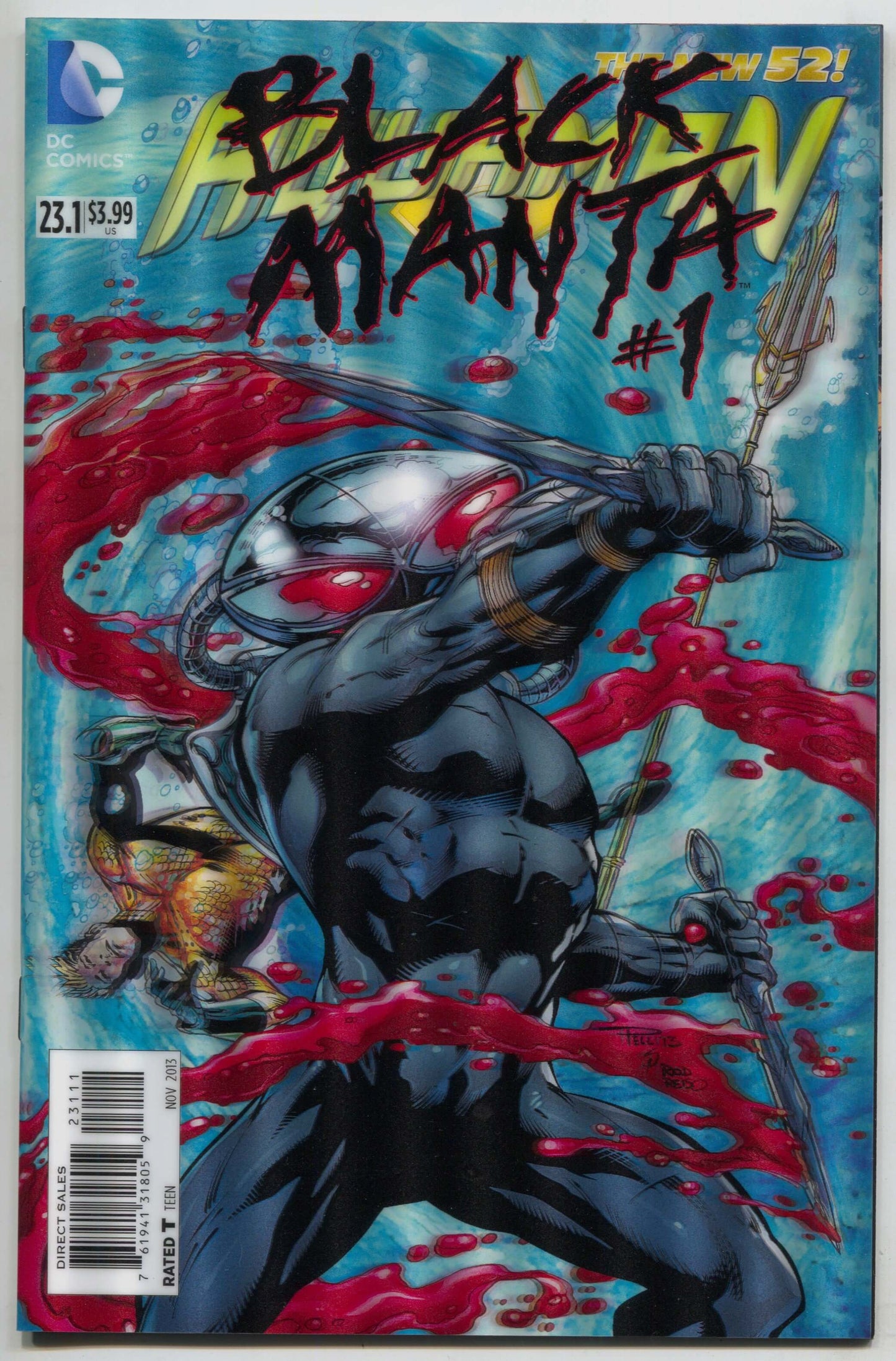 Aquaman 23.1 A 5th Series DC 2011 NM Paul Pelletier Black Manta - Golden Apple Comics