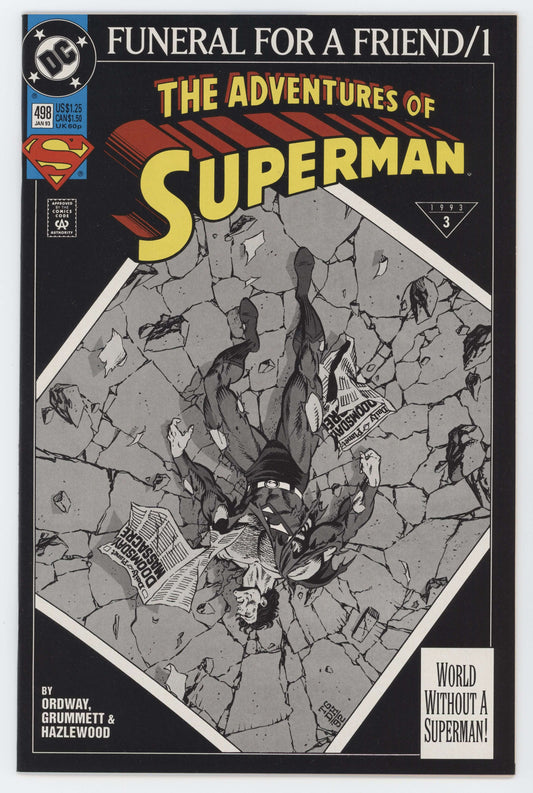 Adventures Of Superman 498 DC 1993 NM Funeral For A Friend Doomsday Death Of