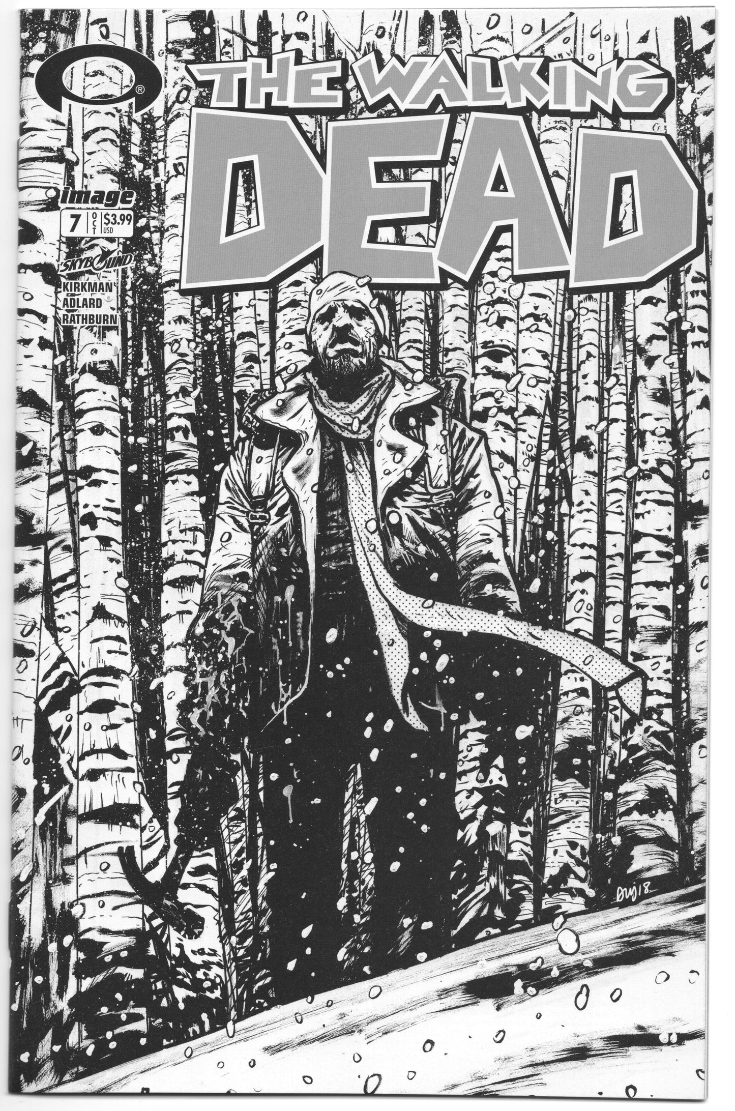 Walking Dead 7 Image 2018 15th Anniversary Daniel Warren Johnson B&W Variant Blind Bag